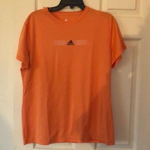 Orange Adidas climalite shirt